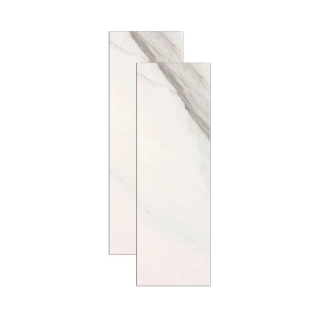Rodapé 15cm Bianco Carrara retificado 60cm branco Portobello