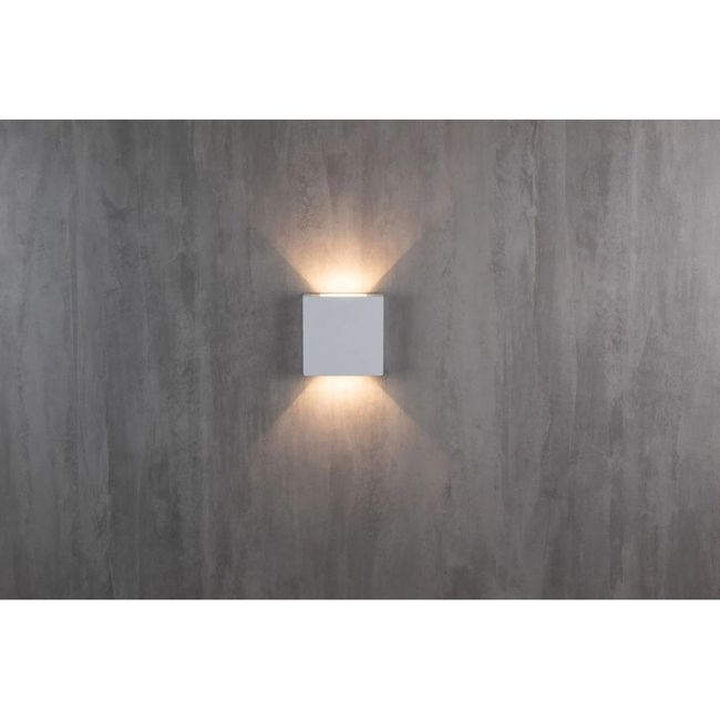 Arandela Clean Led Quadrada 2 Fachos Abs 3W 3.000K Branco Blumenau Iluminação