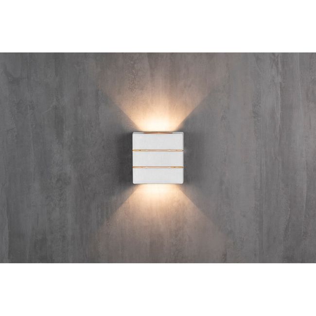 Arandela Clean Led Aletada Abs 6W 3.000K Branco Blumenau Iluminação