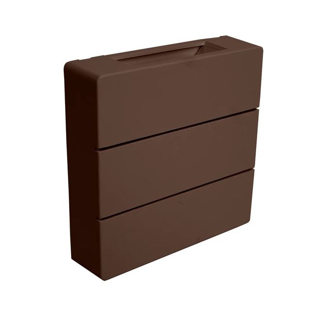 Arandela Clean Led Aletada Abs 6W 3.000K Marrom Blumenau Iluminação