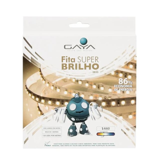 Fita de Led 12V 3000K Super Brilho Gaya