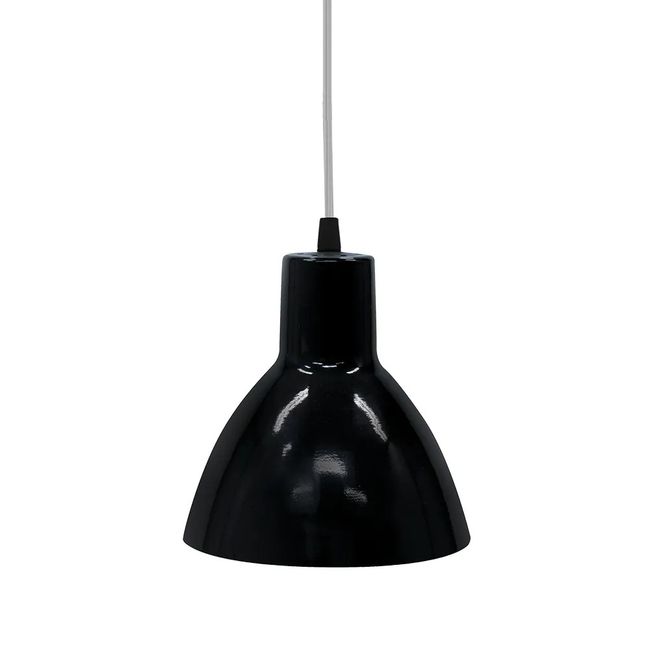 Luminária Pendente TD 622/1 E27 Preta Taschibra