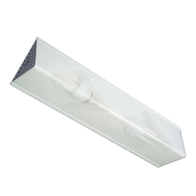 Luminária de Teto Sobrepor para 2 Lâmpadas Córdoba E27 50x13cm Listrado Branco Tualux