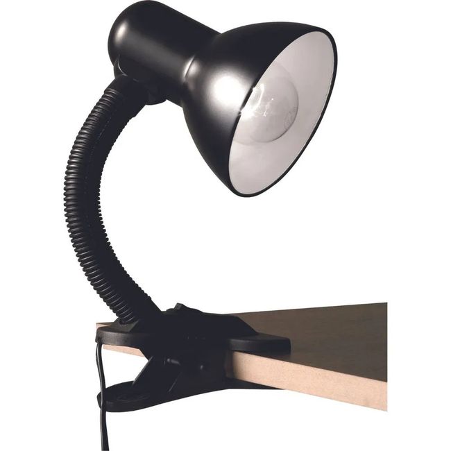 Luminária Bronzearte Versaty garra de aço E27 40W preta