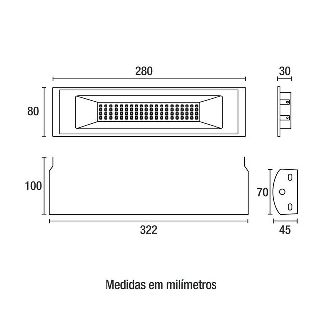 Refletor-Modular-Led-Pro-50W-Ip66-Aluminio-Retangular-280Mm-Bivolt-6500K-Preto-Blumenau-2629488-1