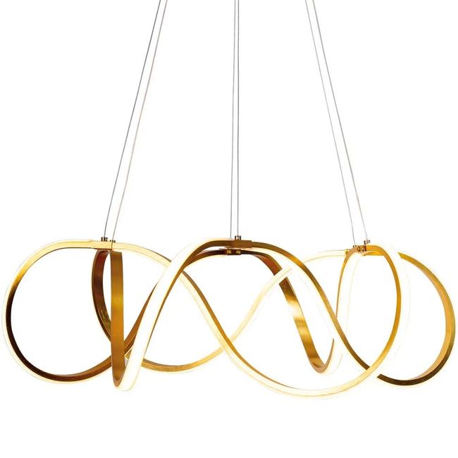 Pendente Space Contour Plus 50W 3000K Dourado LLumm Bronzearte