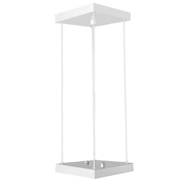 Pendente quadrado Tualux de alumínio cabo ajustável de 1.5m branco