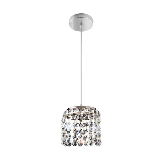 Pendente Milano Cristal Redondo 1 Luz G9 LLumm Bronzearte