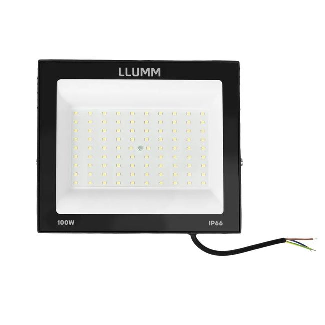 Refletor Deep Led Fit 100W 6500K IP66 100-250V Preto LLumm Bronzearte