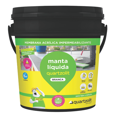 Manta Liquida Impermeabilizante 18kg Branca Quartzolit -1-