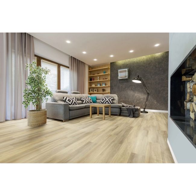 Piso Vinílico Colado Injoy Tulipa Liso 20,8x123x0,2cm Caixa com 4,09 m² Tarkett