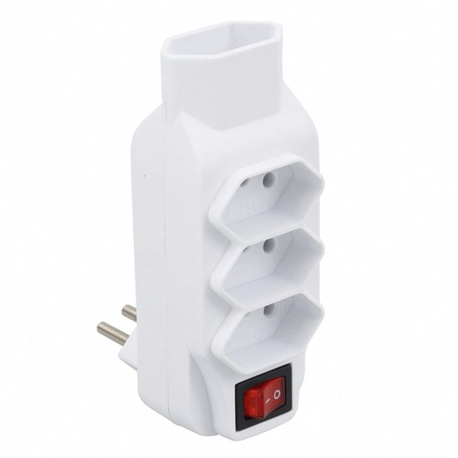 Adaptador Universal 4 Tomadas 2P T 10A 250V Key West