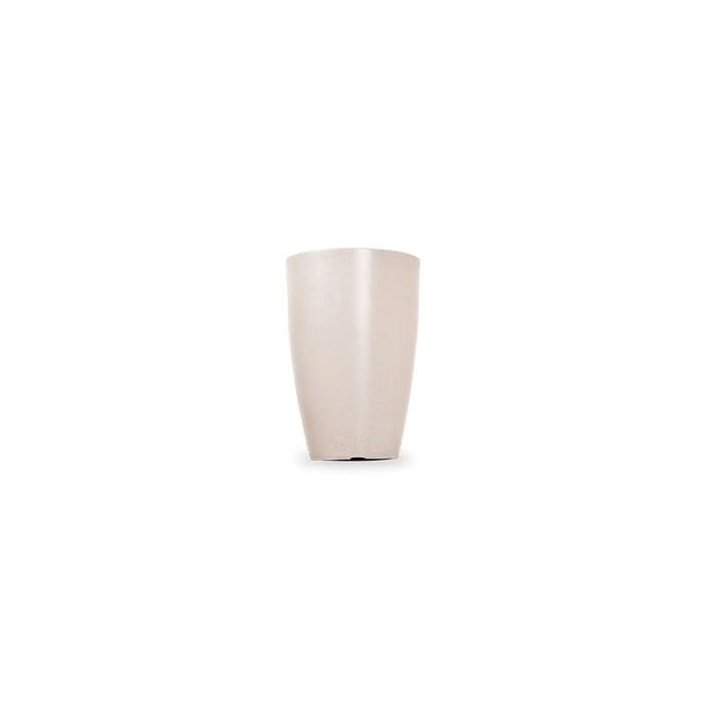 Vaso De Plástico Cone Liso Pote N° 45 Branco Marmore Vasap