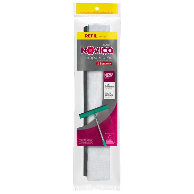 Refil Mop Limpa Vidros Noviça 1X6 Bt192R Bettanin