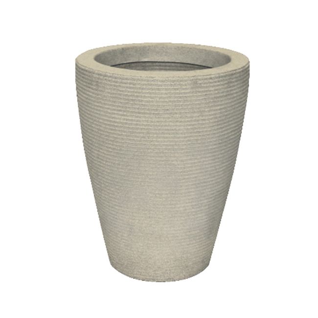 Vaso Vasap Design Cone Riscato Alt: 55 cm. X Larg: 38 cm. Mármore Branco