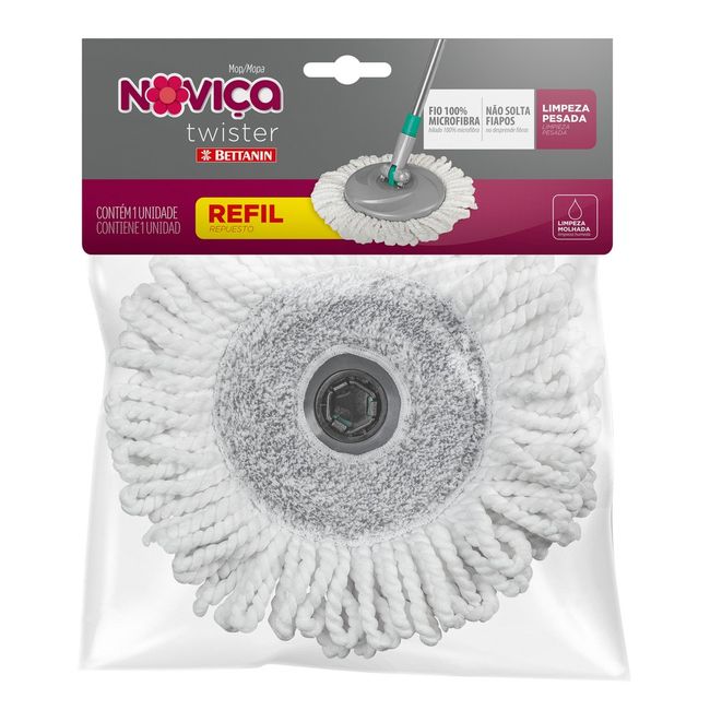 Refil Mop Twister Noviça Microfib 6L  1X6 Bt190R Bettanin
