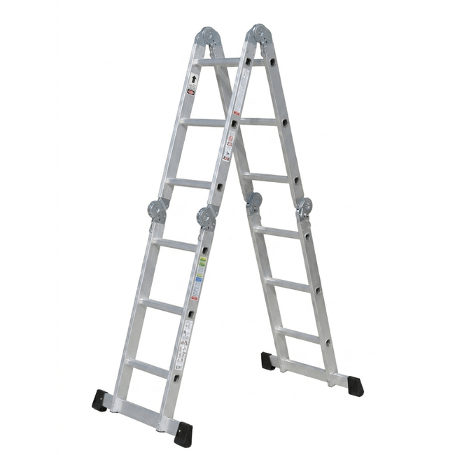 Escada de Aluminio Articulada 4x3 12 Degraus Novipro -2-