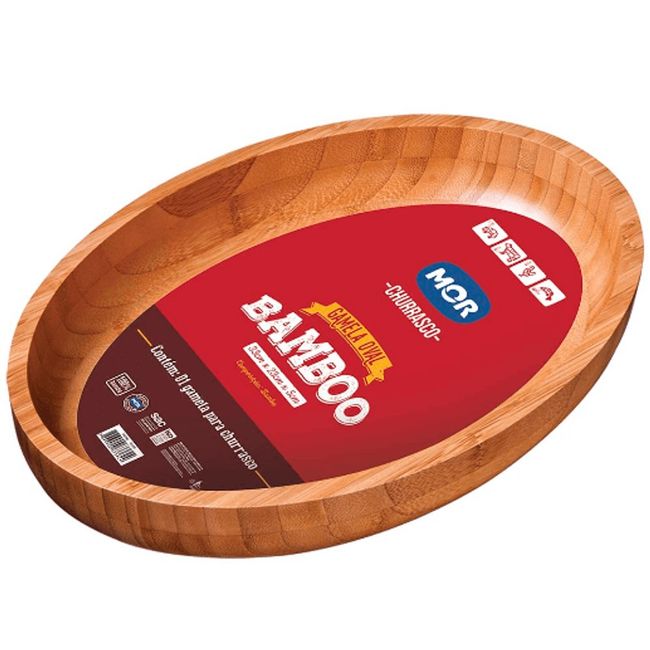 Gamela Oval Bamboo 33x23cm
