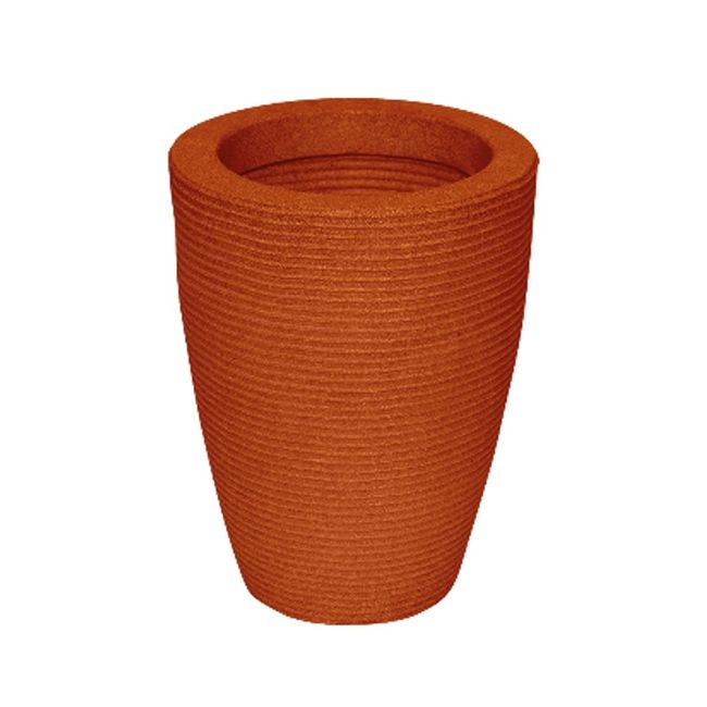Vaso De Plástico Cone Riscato Pote 45 Terracota Vasap