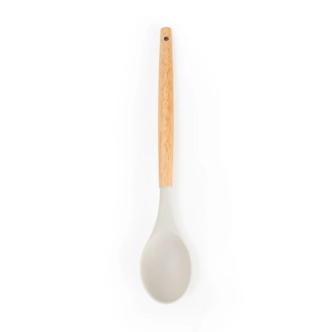 Colher De Silicone Com Cabo De Madeira  Mozcada