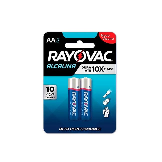 Pilha Alcalina AA Com 2 unidades Rayovac