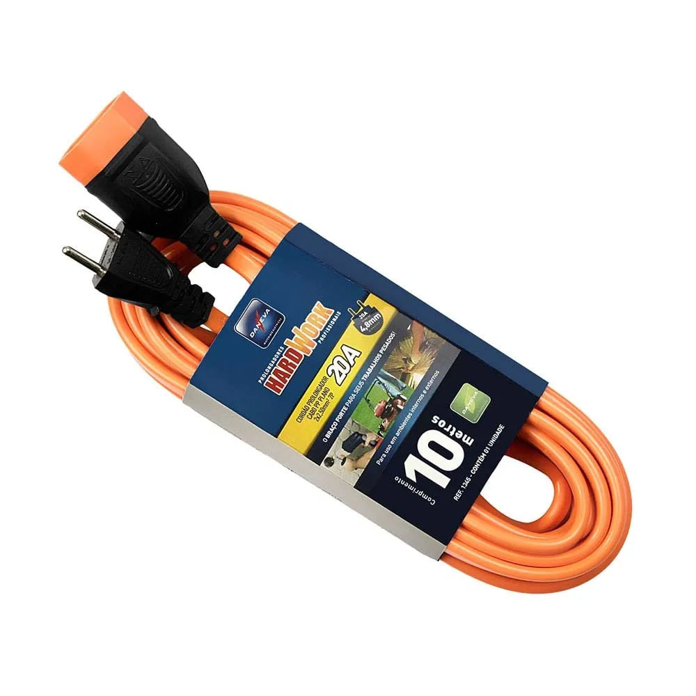 Cordão Prolongador Legrand 10 Metros 20A 250V Laranja | Telhanorte