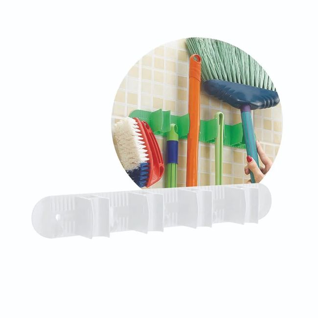 Porta Vassouras Com 4 Encaixes Branco Nitron