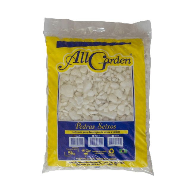 Pedras Seixos All Garden 5kg- Tipo 1