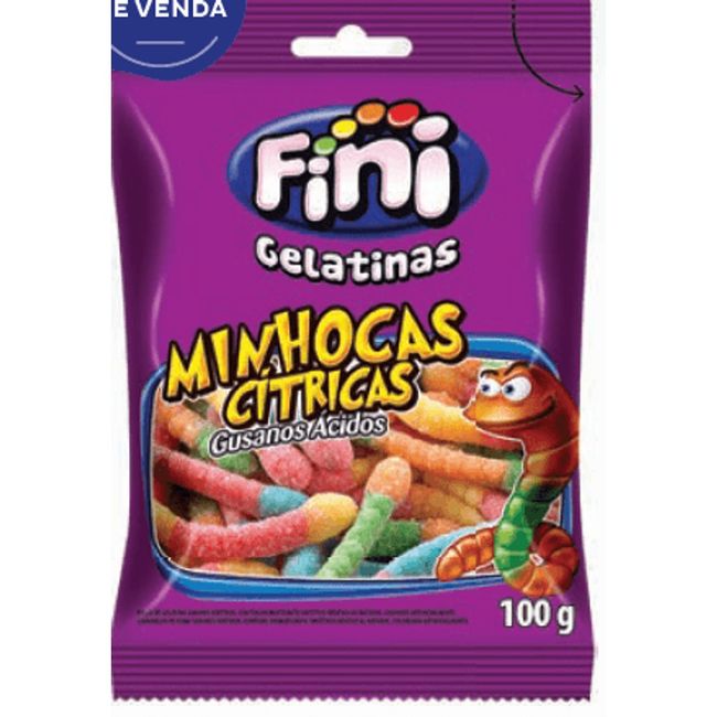Minhocas Cítrica 90g Fini