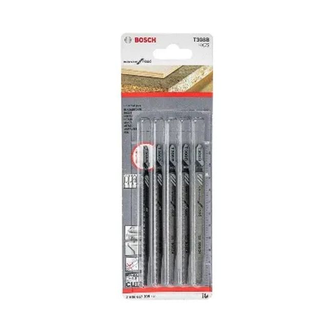 Lâmina De Serra Tico Tico T308B Extra Clean For Wood 5 Peças Bosch