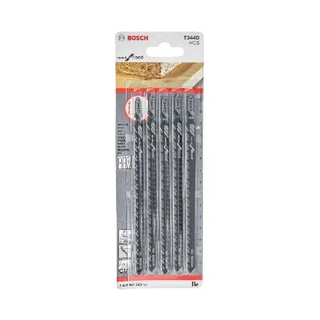Lâmina Serra Tico Tico T344D Speed For Wood 5 Peças Bosch