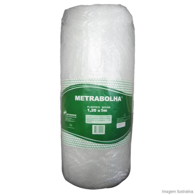 Bobina de Plástico Bolha Metrabolha 5m Metrapack