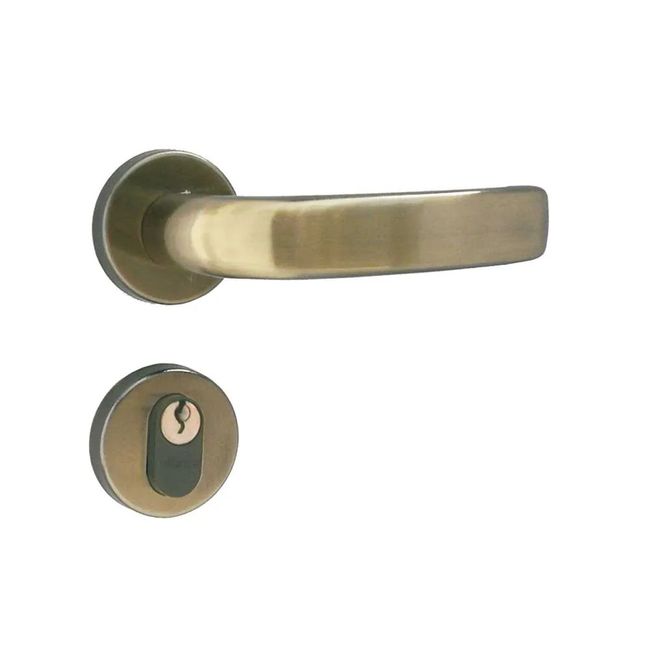 Fechadura Galaxy 4181 Externa Roseta Bronze Latonado Aliança