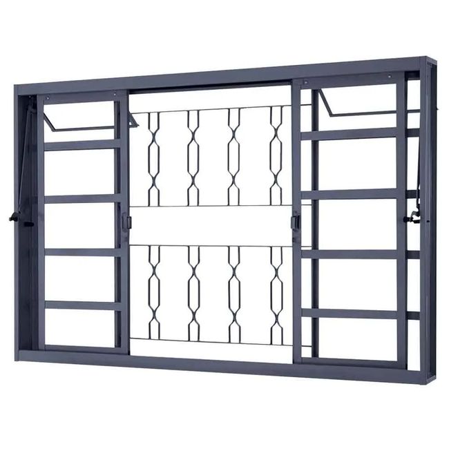 Janela de Correr 4 Folhas Básica 100x120x8cm Bascula Lucasa