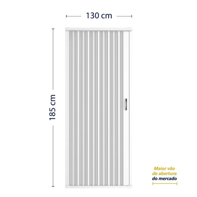 Box Sanfonado PVC 130x185cm Branco BCF