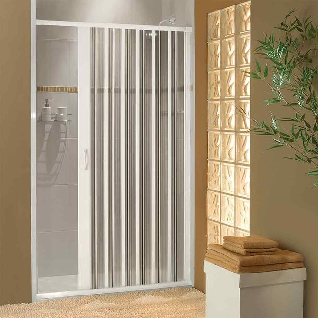 Porta Sanfonada de PVC para Box 185x160cm Branca BCF