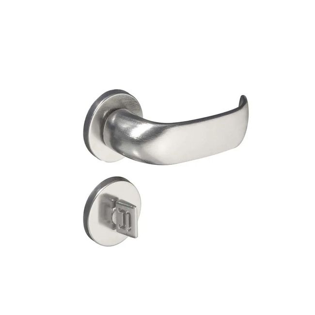 Fechadura para Banheiro de Aço Zamac Contemporanea 55mm Cromada Acetinada Pado