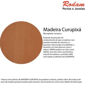 Kit Porta de Madeira Esquerda Rodam 210x72x14cm Curupixá