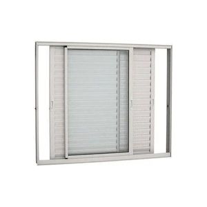 Janela Veneziana Sasazaki Alumifort 6 Folhas com Grade 100x150cm Branco