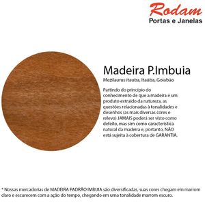 Kit Porta de Madeira Rodam 210x82x14cm Imbuia Lado Esquerdo