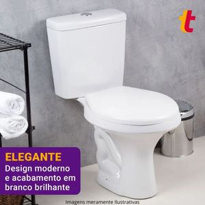 Vaso Sanitário com Caixa Acoplada 6L ZIP Branco Incepa