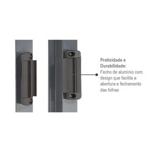 Janela Veneziana 6 Folhas Belfort 100x150x12cm com Grade Sasazaki