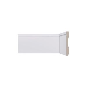 Rodapé Poliestireno Branco 10cm x 2,40m Frisado LEV102 Santa Luzia