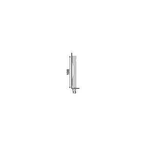 Rodapé Poliestireno Branco 10cm x 2,40m Frisado LEV102 Santa Luzia