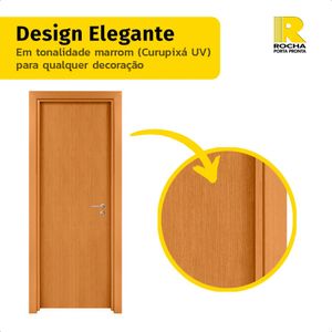 Kit Porta de Madeira 210x82 Direita Batente Regulável 11-19cm Curupixá Rocha