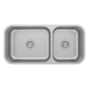 Cuba Dupla CD-50/34 Escovada Em Aço Inox 304 86x40x20/17cm Mekal