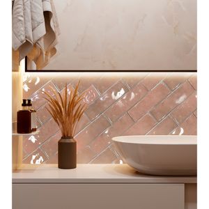 Revestimento Fachada/Piscina Rose 7,5X25 Cx1,01