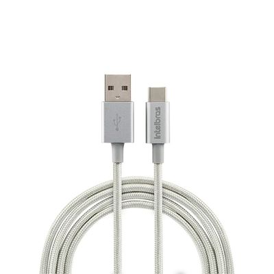 Cabo-Usb-UsbC-1-5M-Nylon-Branco-Euac-15Nb-Intelbras-2651220-1