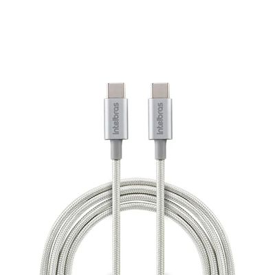 Cabo-UsbC-Para-UsbC-De-1-5M-Em-Nylon-Branco-Eucc-15Nb-Intelbras-2651157-1