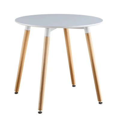 Mesa de Jantar Redonda Eames Branca 80cm Tampo MDF Coisas e Coisinhas -4-